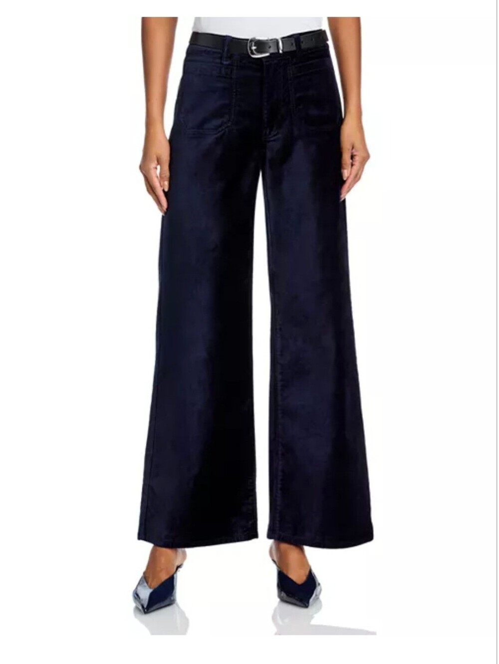 Frame Le Slim High Palazzo Modernist NAVY VELVET Jeans Sz 30